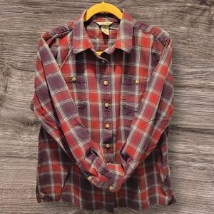 Duluth Trading Co Women's Free Swingin' Flannel Shirt. Size XL